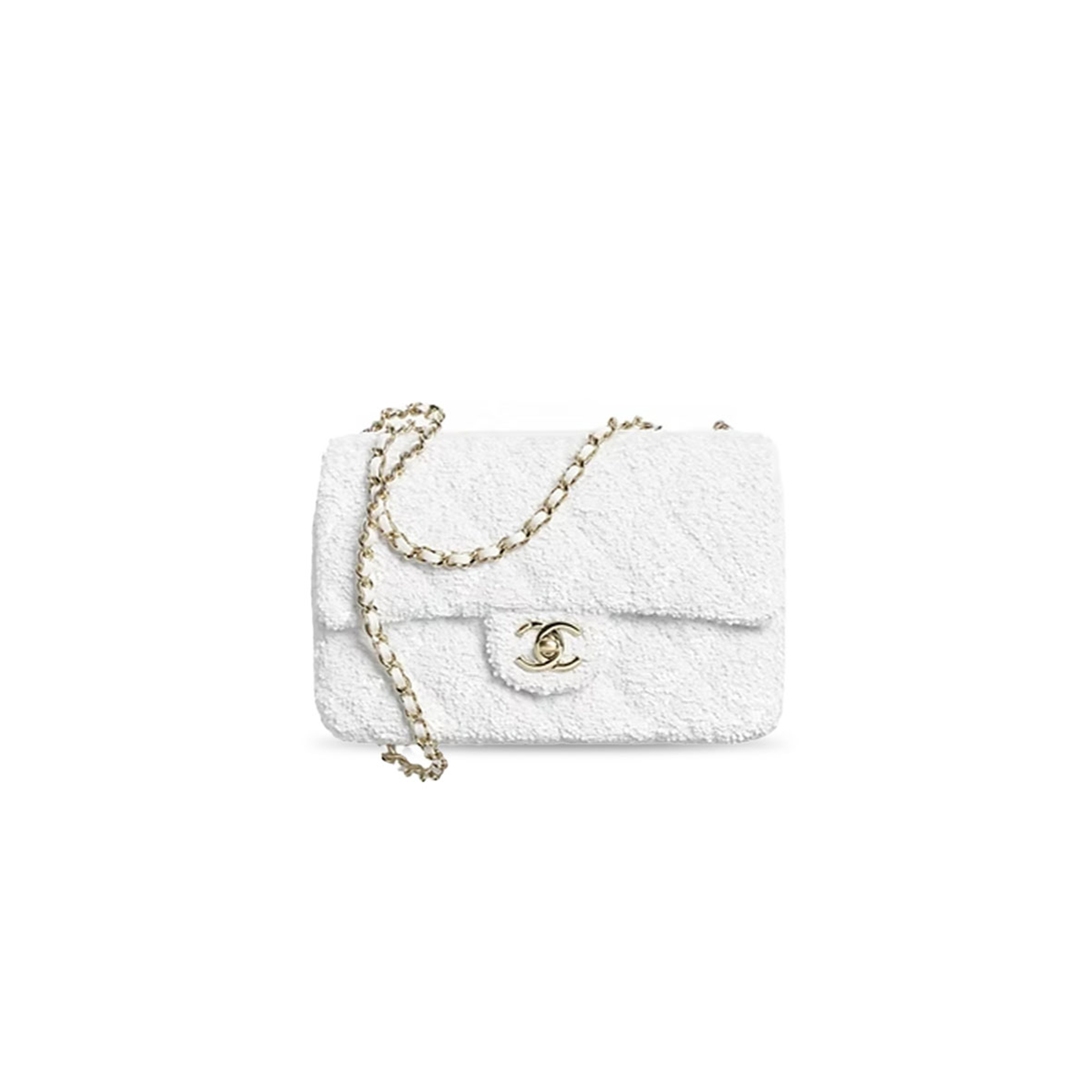 CHANEL MASTER FLAP BAG IN QUILTED SEQUINS AND GOLD METAL AS4561 (21*14*8cm)